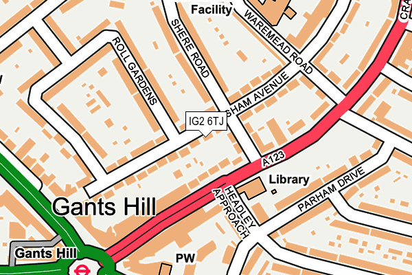 IG2 6TJ map - OS OpenMap – Local (Ordnance Survey)