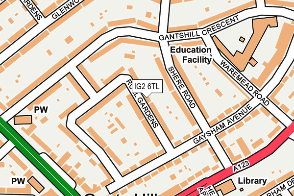 IG2 6TL map - OS OpenMap – Local (Ordnance Survey)