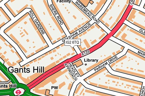 IG2 6TQ map - OS OpenMap – Local (Ordnance Survey)