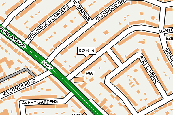 IG2 6TR map - OS OpenMap – Local (Ordnance Survey)