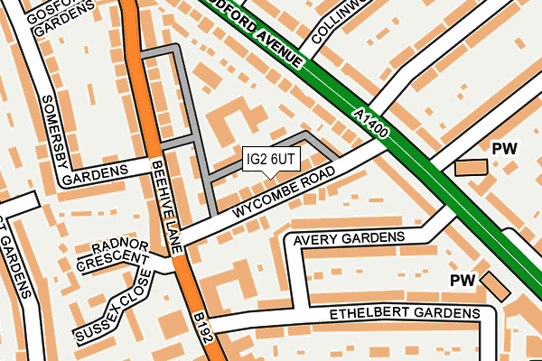 IG2 6UT map - OS OpenMap – Local (Ordnance Survey)