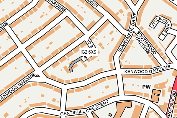 IG2 6XS map - OS OpenMap – Local (Ordnance Survey)