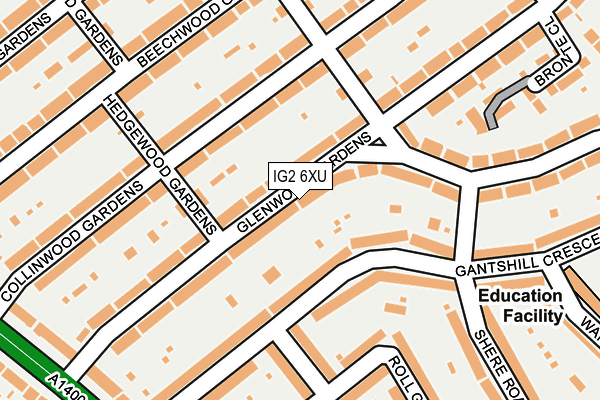 IG2 6XU map - OS OpenMap – Local (Ordnance Survey)