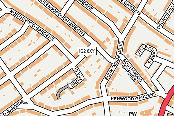 IG2 6XY map - OS OpenMap – Local (Ordnance Survey)
