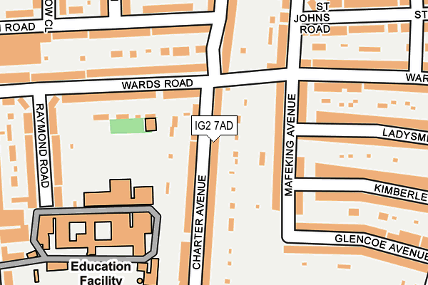 IG2 7AD map - OS OpenMap – Local (Ordnance Survey)