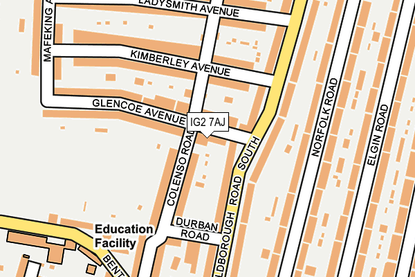 IG2 7AJ map - OS OpenMap – Local (Ordnance Survey)