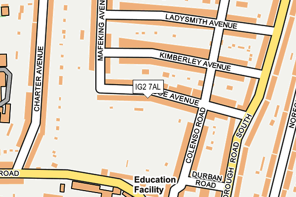 IG2 7AL map - OS OpenMap – Local (Ordnance Survey)