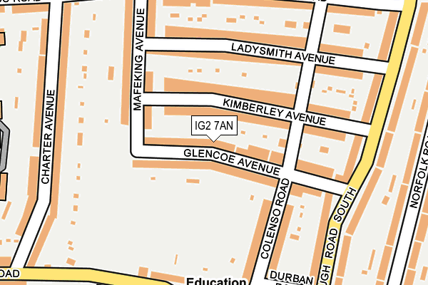 IG2 7AN map - OS OpenMap – Local (Ordnance Survey)