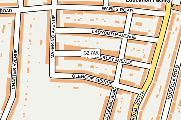 IG2 7AR map - OS OpenMap – Local (Ordnance Survey)
