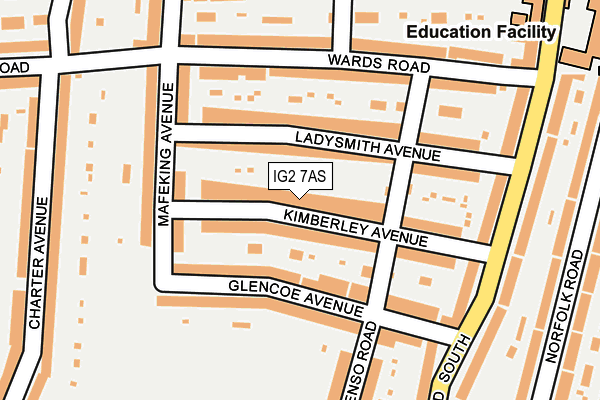 IG2 7AS map - OS OpenMap – Local (Ordnance Survey)