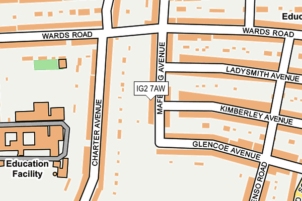 IG2 7AW map - OS OpenMap – Local (Ordnance Survey)
