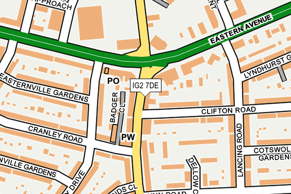 IG2 7DE map - OS OpenMap – Local (Ordnance Survey)