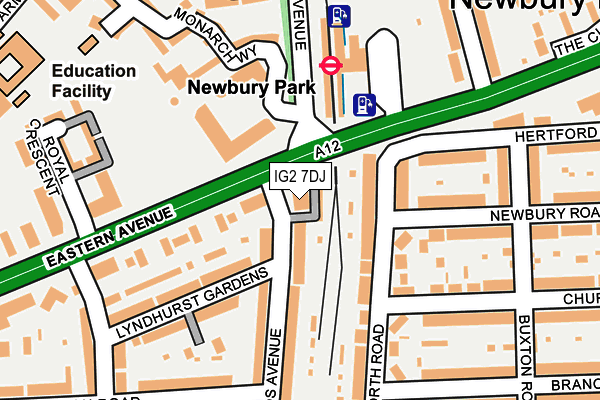 IG2 7DJ map - OS OpenMap – Local (Ordnance Survey)