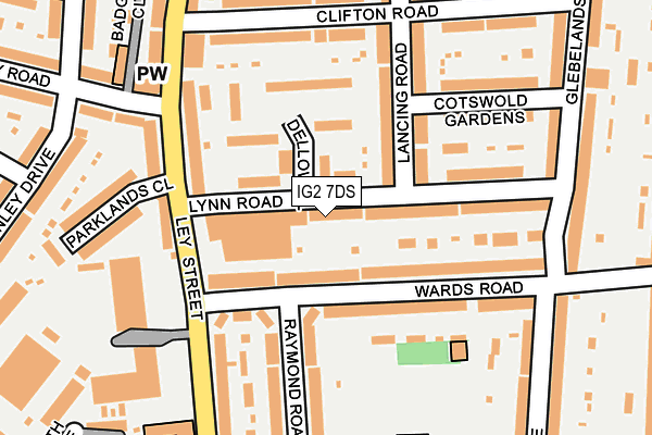 IG2 7DS map - OS OpenMap – Local (Ordnance Survey)