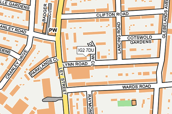 IG2 7DU map - OS OpenMap – Local (Ordnance Survey)