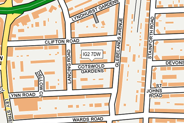 IG2 7DW map - OS OpenMap – Local (Ordnance Survey)