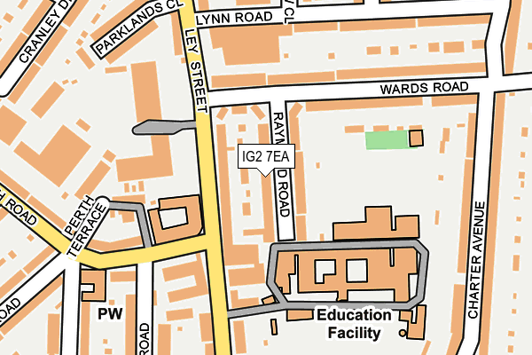 IG2 7EA map - OS OpenMap – Local (Ordnance Survey)