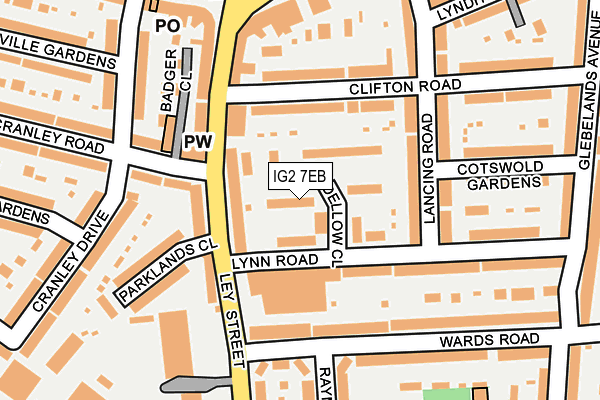 IG2 7EB map - OS OpenMap – Local (Ordnance Survey)
