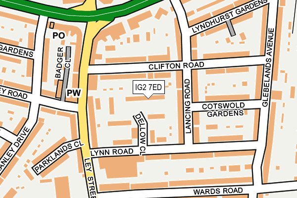 IG2 7ED map - OS OpenMap – Local (Ordnance Survey)