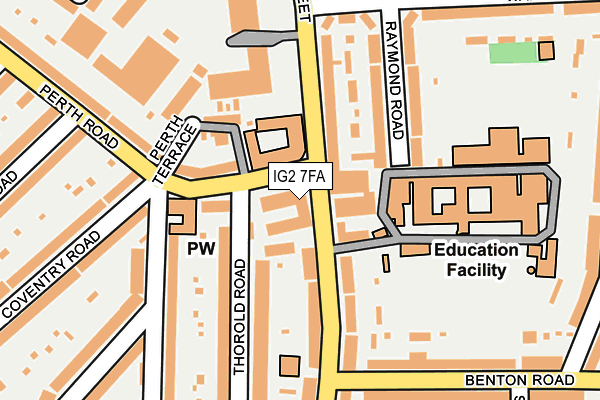 IG2 7FA map - OS OpenMap – Local (Ordnance Survey)