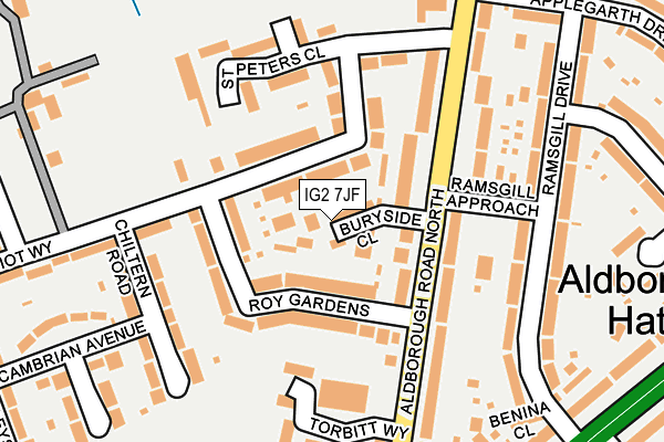 IG2 7JF map - OS OpenMap – Local (Ordnance Survey)