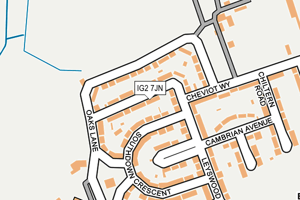 IG2 7JN map - OS OpenMap – Local (Ordnance Survey)