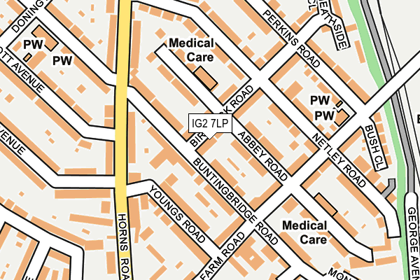 IG2 7LP map - OS OpenMap – Local (Ordnance Survey)