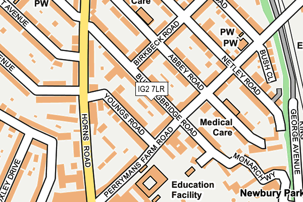 IG2 7LR map - OS OpenMap – Local (Ordnance Survey)