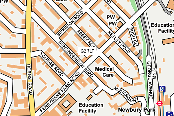IG2 7LT map - OS OpenMap – Local (Ordnance Survey)