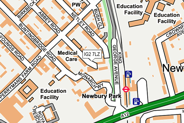 IG2 7LZ map - OS OpenMap – Local (Ordnance Survey)