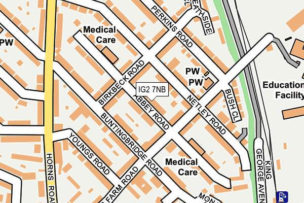 IG2 7NB map - OS OpenMap – Local (Ordnance Survey)