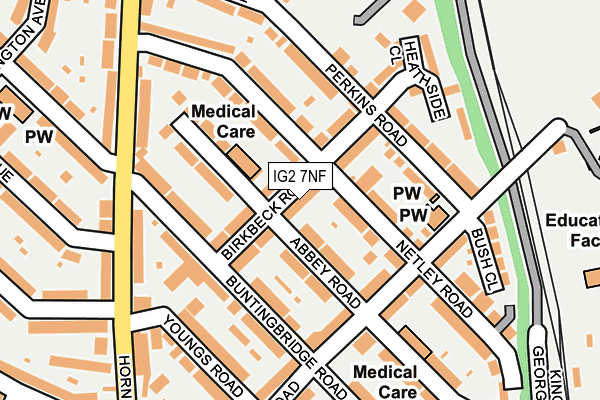 IG2 7NF map - OS OpenMap – Local (Ordnance Survey)