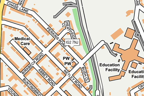 IG2 7NJ map - OS OpenMap – Local (Ordnance Survey)