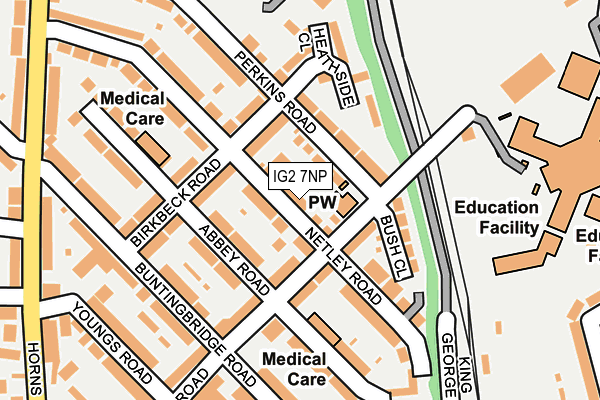 IG2 7NP map - OS OpenMap – Local (Ordnance Survey)