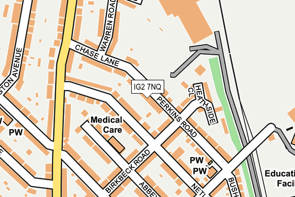 IG2 7NQ map - OS OpenMap – Local (Ordnance Survey)