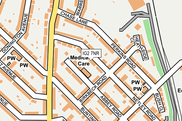IG2 7NR map - OS OpenMap – Local (Ordnance Survey)
