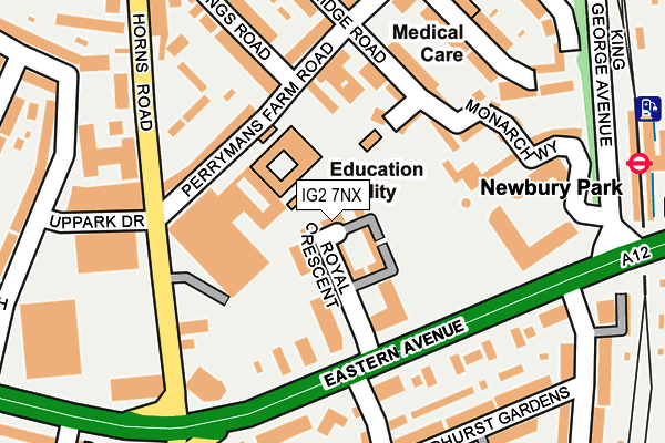 IG2 7NX map - OS OpenMap – Local (Ordnance Survey)