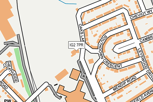 IG2 7PR map - OS OpenMap – Local (Ordnance Survey)