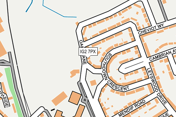 IG2 7PX map - OS OpenMap – Local (Ordnance Survey)