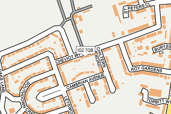 IG2 7QB map - OS OpenMap – Local (Ordnance Survey)