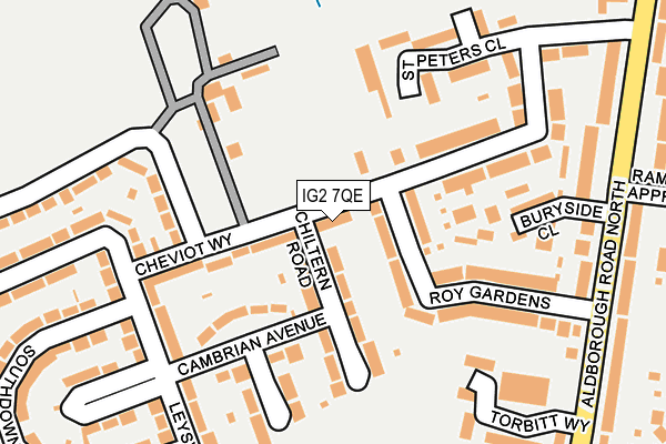 IG2 7QE map - OS OpenMap – Local (Ordnance Survey)