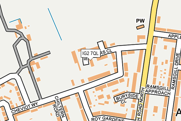IG2 7QL map - OS OpenMap – Local (Ordnance Survey)
