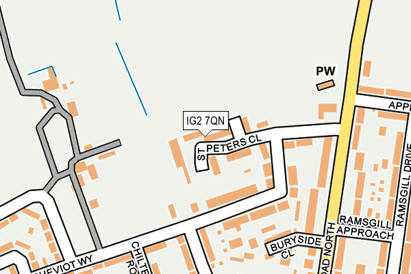 IG2 7QN map - OS OpenMap – Local (Ordnance Survey)