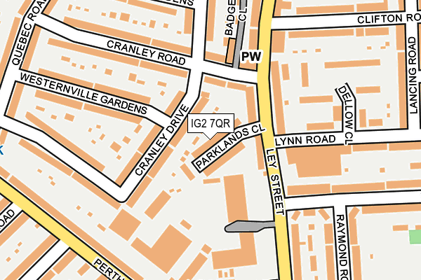 IG2 7QR map - OS OpenMap – Local (Ordnance Survey)
