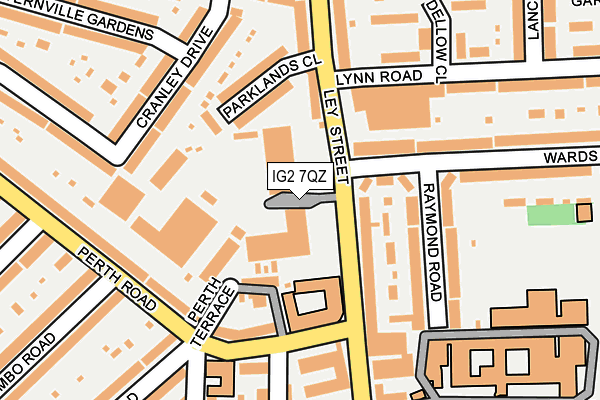 IG2 7QZ map - OS OpenMap – Local (Ordnance Survey)