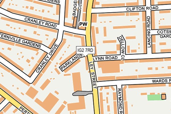 IG2 7RD map - OS OpenMap – Local (Ordnance Survey)