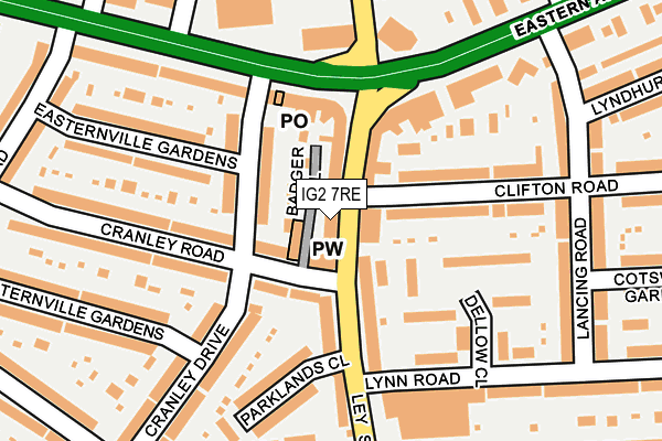 IG2 7RE map - OS OpenMap – Local (Ordnance Survey)