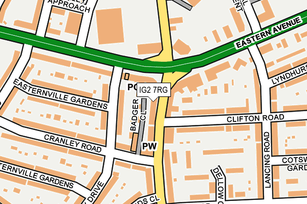 IG2 7RG map - OS OpenMap – Local (Ordnance Survey)