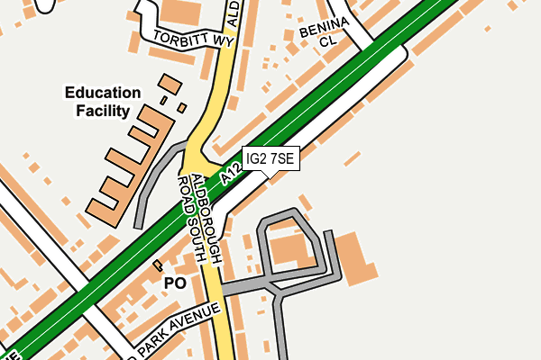 IG2 7SE map - OS OpenMap – Local (Ordnance Survey)