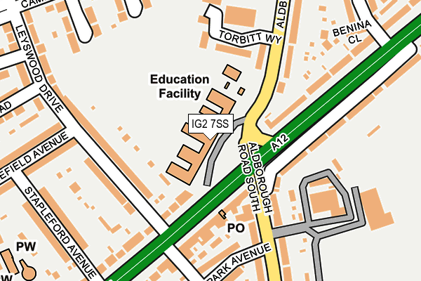 IG2 7SS map - OS OpenMap – Local (Ordnance Survey)
